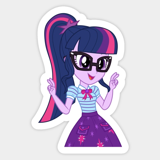 Twilight Sparkle air quotes Sticker by CloudyGlow